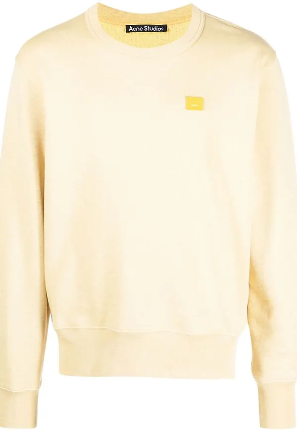 Acne Studios sweatshirt med märke - Gul