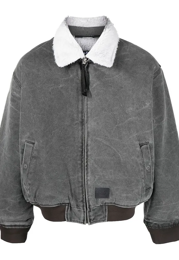 Acne Studios syratvättad jeansjacka - Grå
