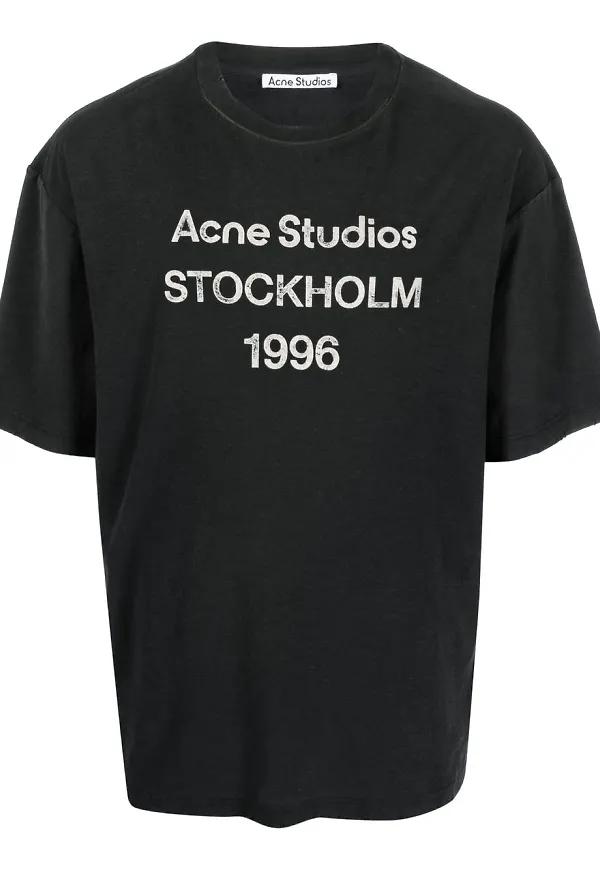 Acne Studios t-shirt med grafiskt tryck - Svart