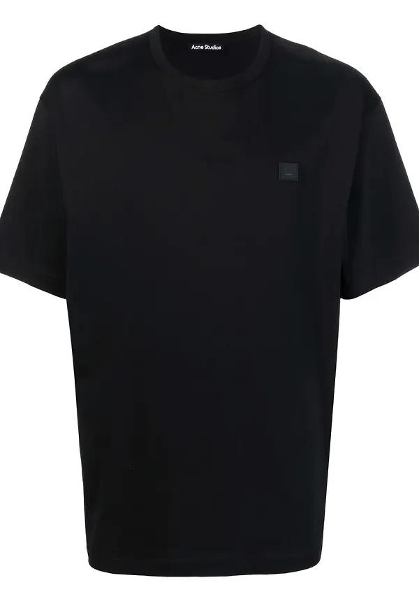Acne Studios t-shirt med lappdetalj - Svart