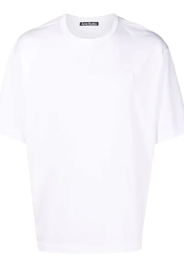 Acne Studios t-shirt med lappdetalj - Vit