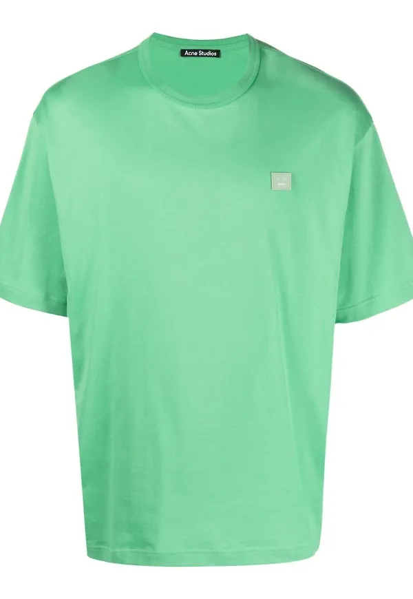 Acne Studios t-shirt med lappmärke - Grön
