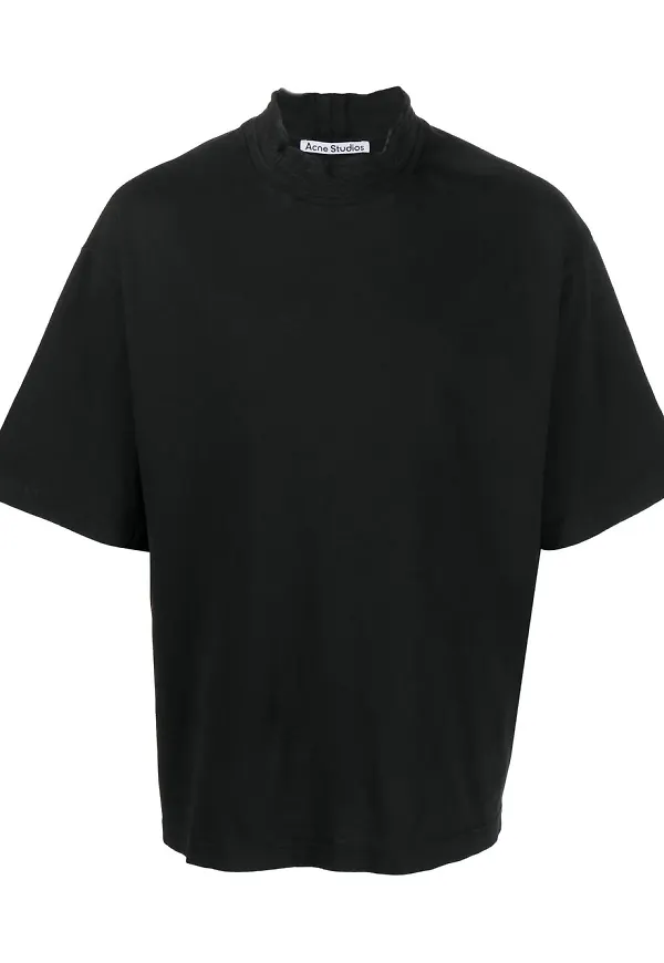 Acne Studios t-shirt med logotypkrage - Svart