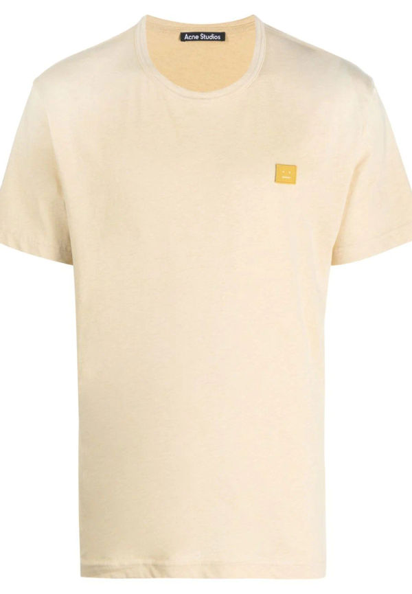 Acne Studios t-shirt med logotypmärke - Gul