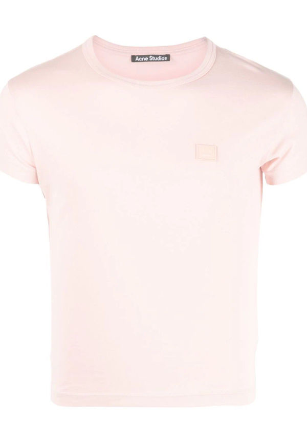 Acne Studios t-shirt med logotypmärke - Rosa