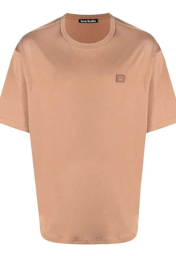 Acne Studios t-shirt med märke - Brun