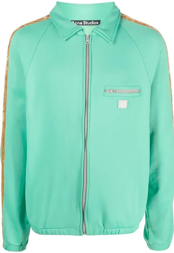 Acne Studios tröja med dragkedja - Grön