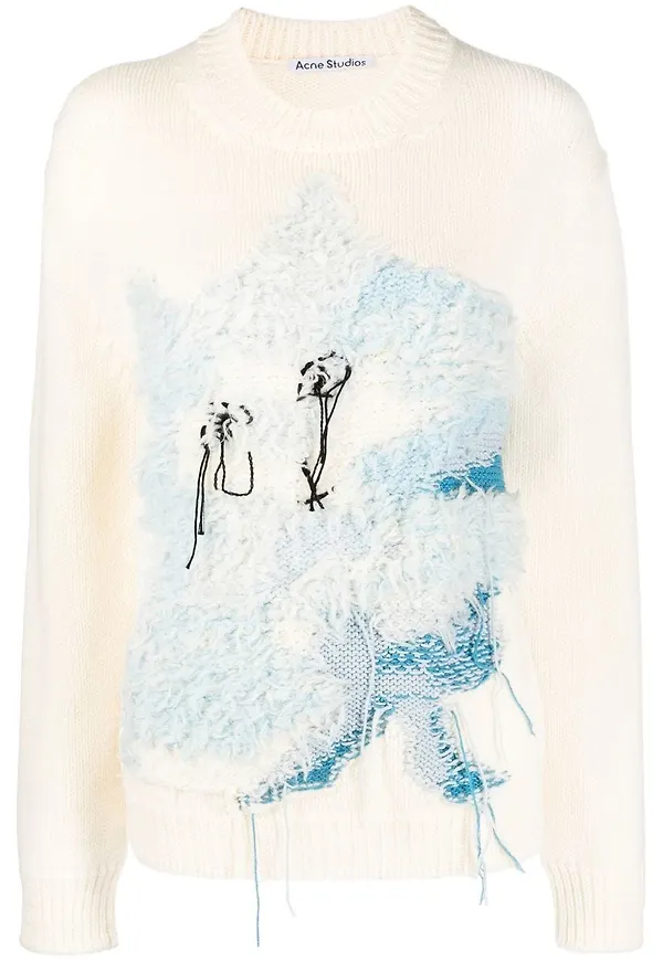 Acne Studios tröja med franskant - Neutral