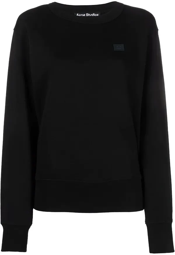 Acne Studios tröja med lappdetalj - Svart