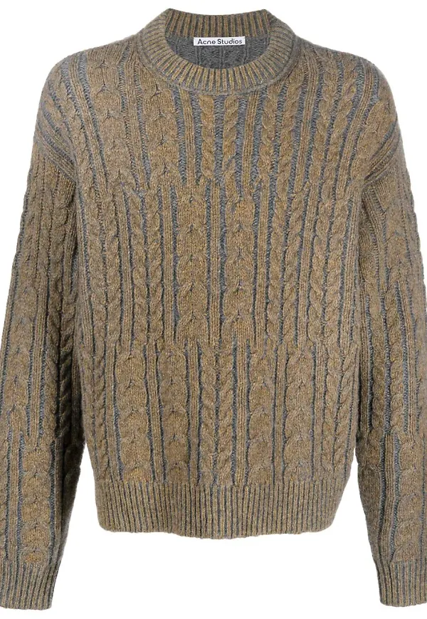 Acne Studios tvåfärgad stickad tröja - Gul