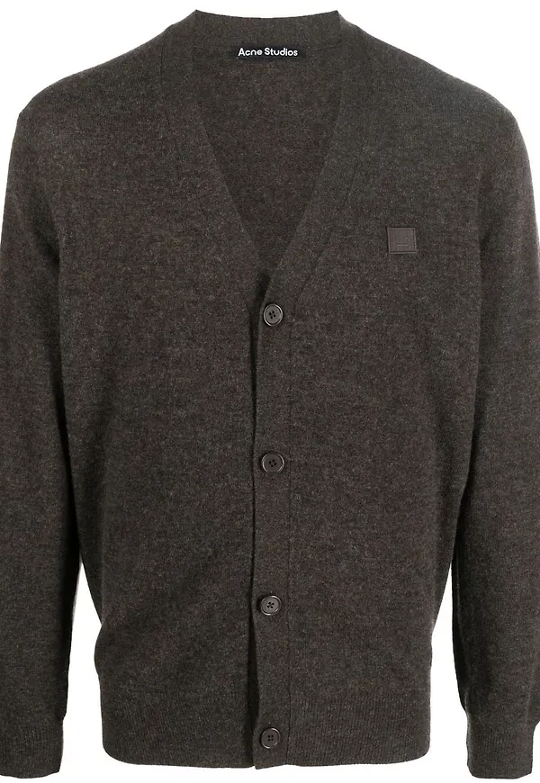 Acne Studios v-ringad kofta - Brun