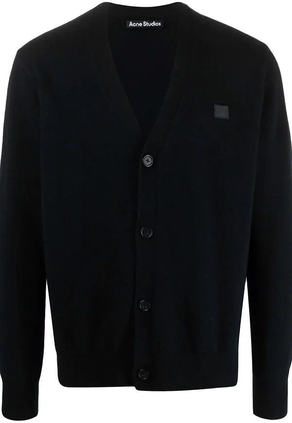 Acne Studios v-ringad kofta - Svart