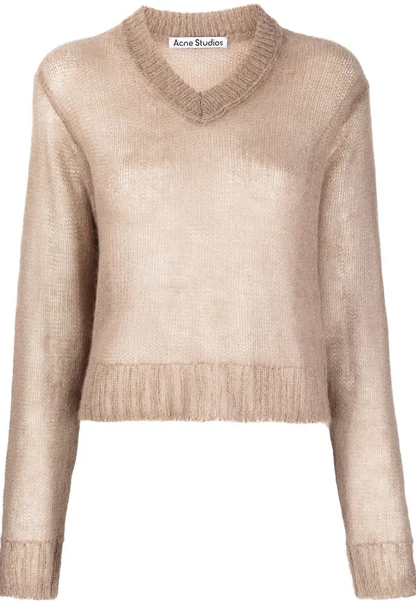 Acne Studios v-ringad tröja - Neutral