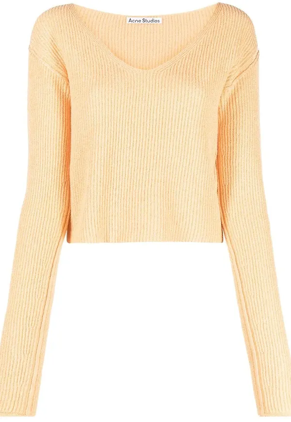 Acne Studios v-ringad tröja - Orange