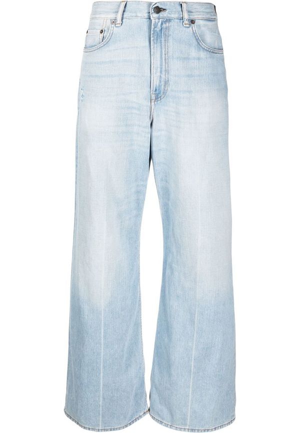 Acne Studios wide leg-jeans med logotypmärke - Blå