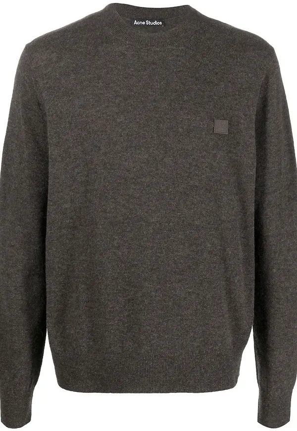 Acne Studios ylletröja med märke - Brun