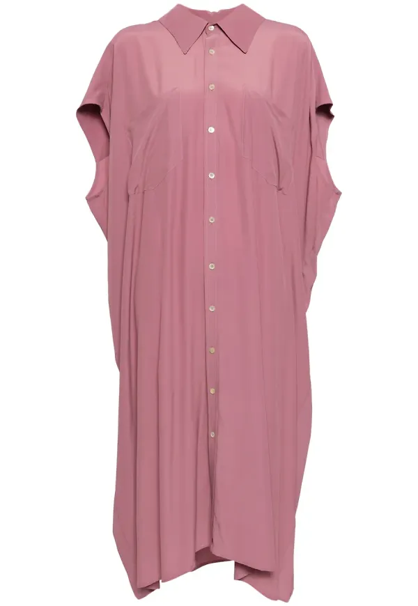ACT Nº1 jeansklänning med knäppning - Rosa