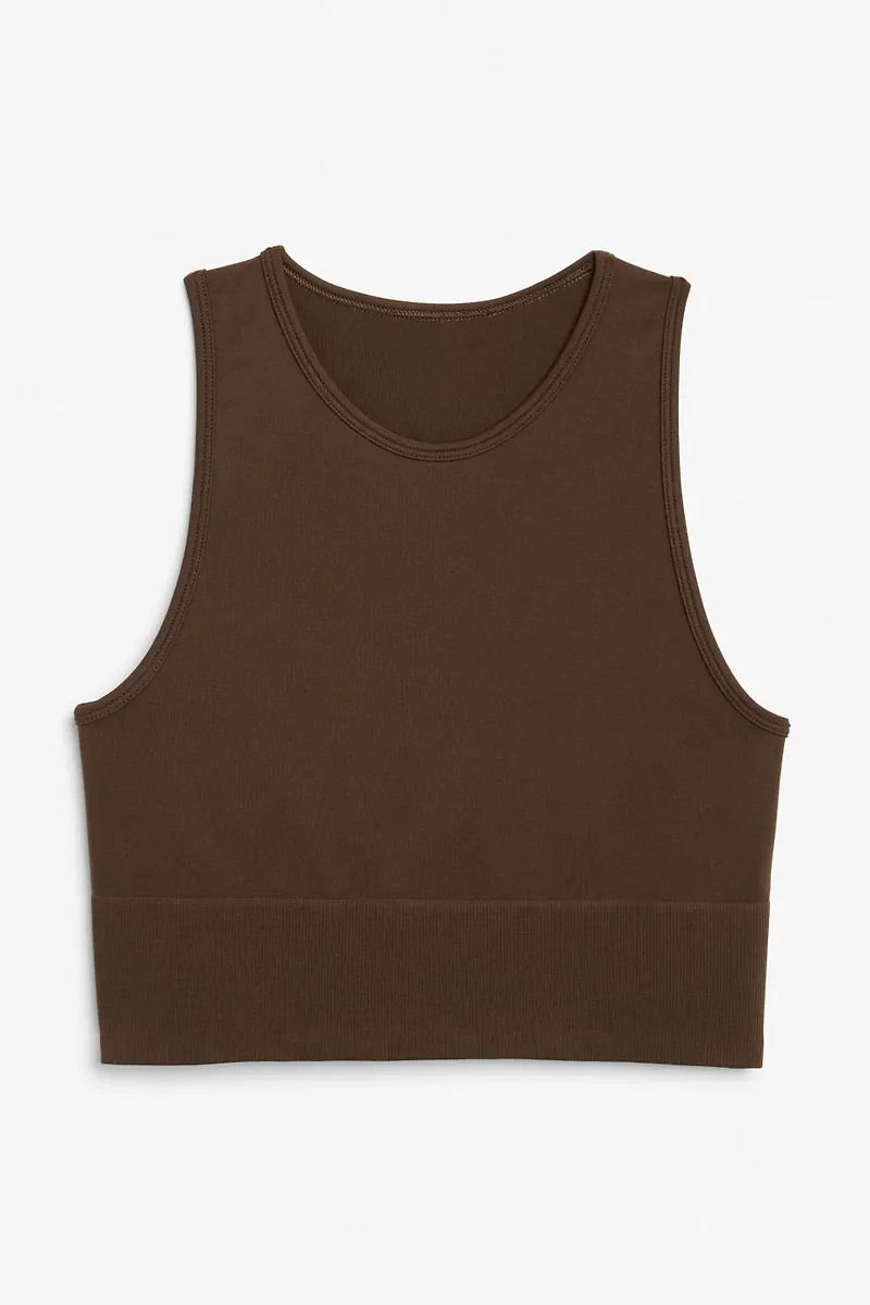 Active crop top - Beige