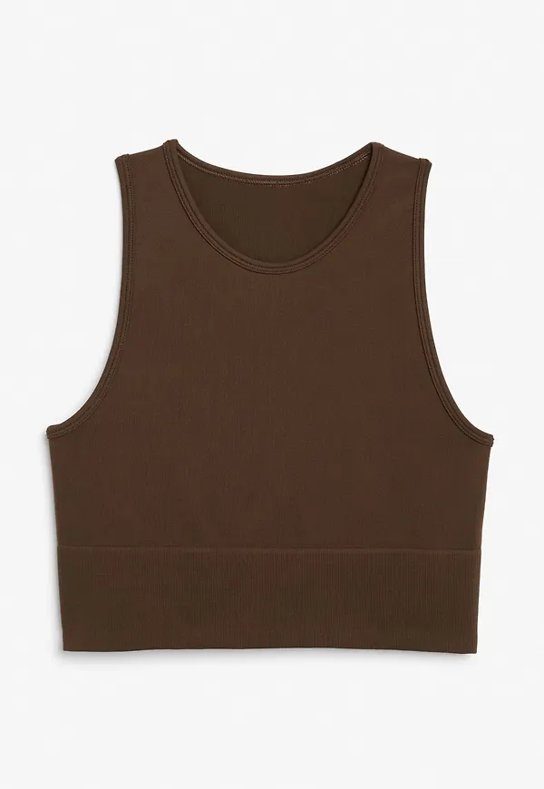 Active crop top - Beige