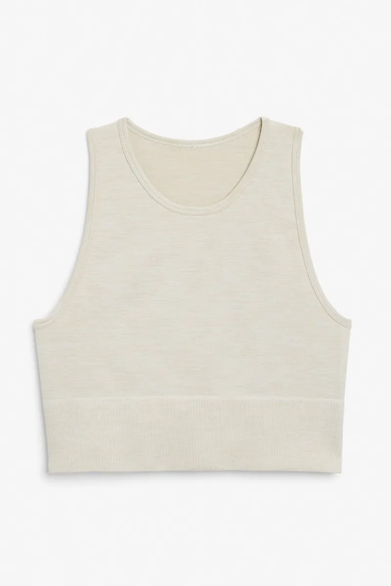 Active crop top - Beige