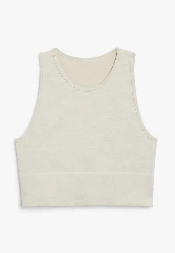 Active crop top - Beige