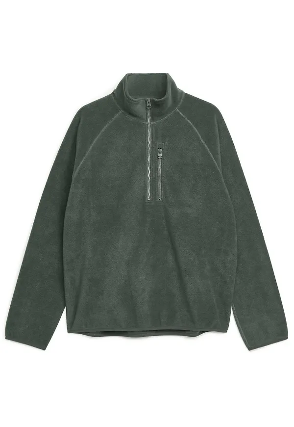 Active Double-Fleece Half-Zip Jacket - Green