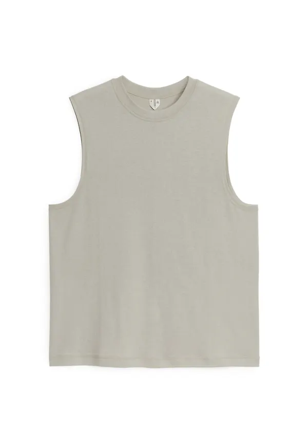 Active Mesh Tank Top - Beige
