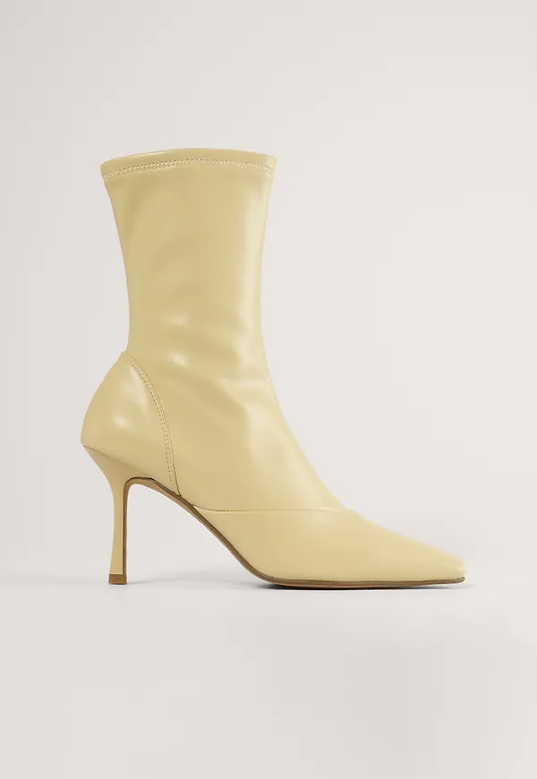 NA-KD Shoes Stövlar Med Spetsig Tå - Beige