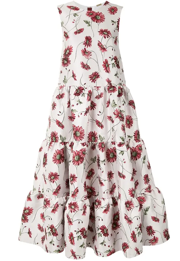 Adam Lippes blommig maxiklänning i jacquard - Vit – Farfetch