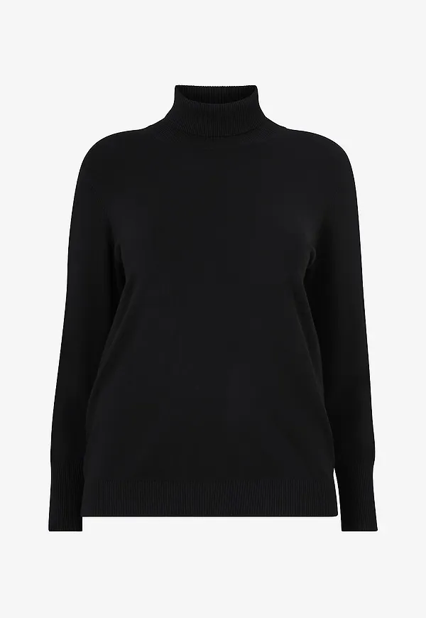 ADIA - Polotröja Knit Pullover - Svart