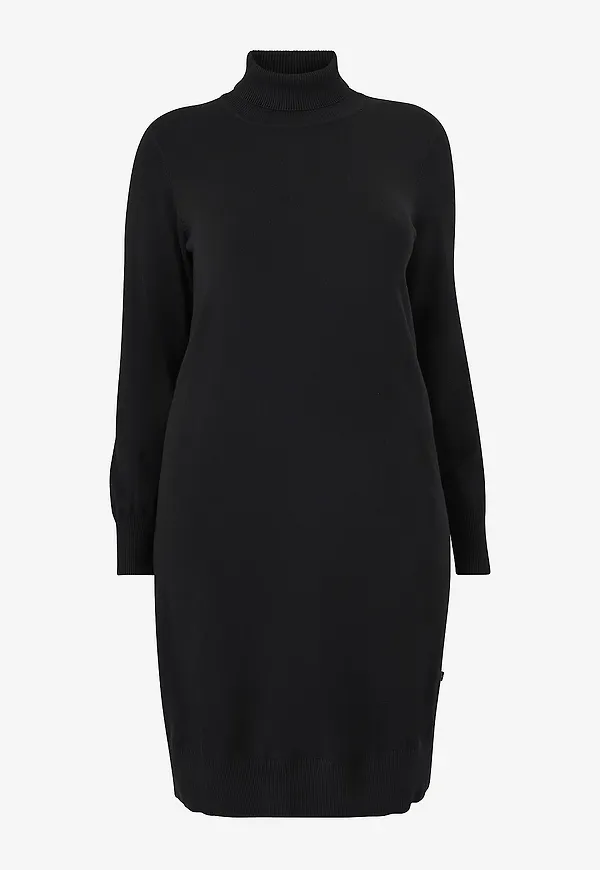 ADIA - Klänning Knit Dress - Svart