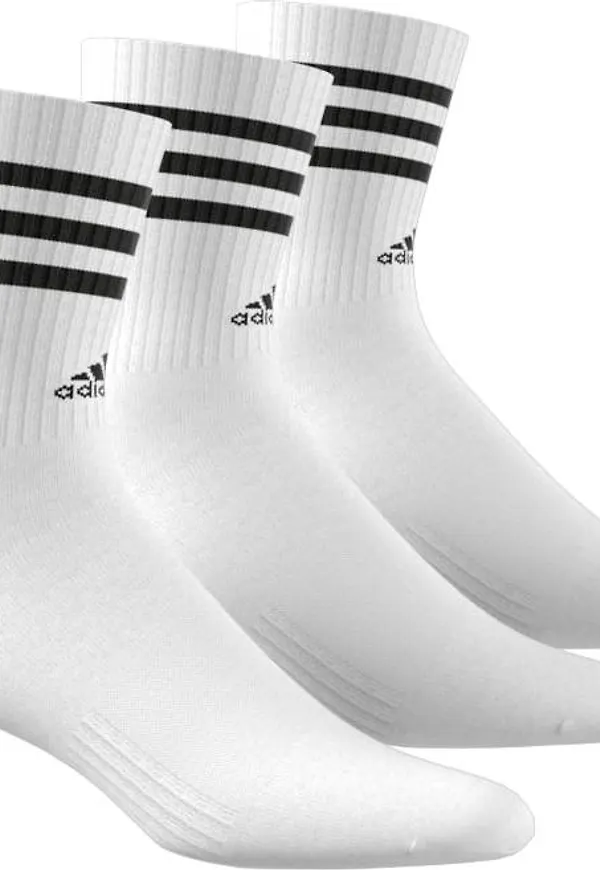 Adidas 3-Stripes Cushioned Sportswear Crew Socks 3-Pairs White/Black