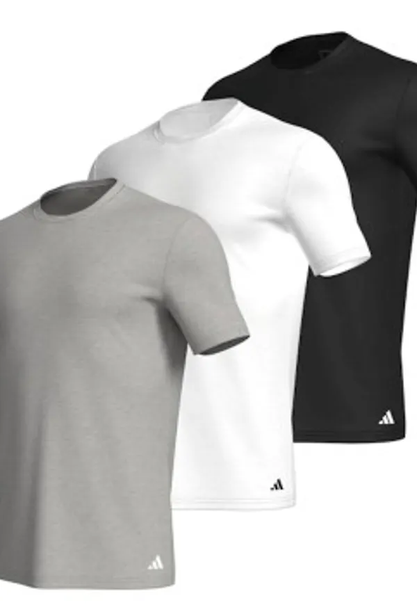 adidas 3P Active Core Cotton Crew Neck T-Shirt Svart/Grå bomull XX-Large Herr