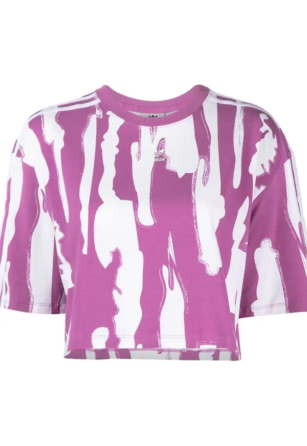 adidas batikmönstrad kort t-shirt - Rosa