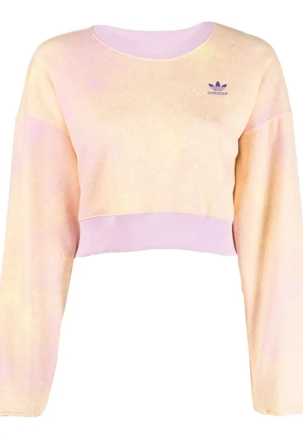 adidas batikmönstrad sweatshirt - Gul