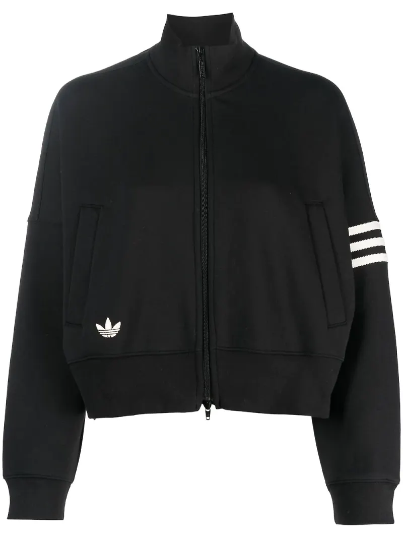 adidas beskuren fleecestickad jacka - Svart