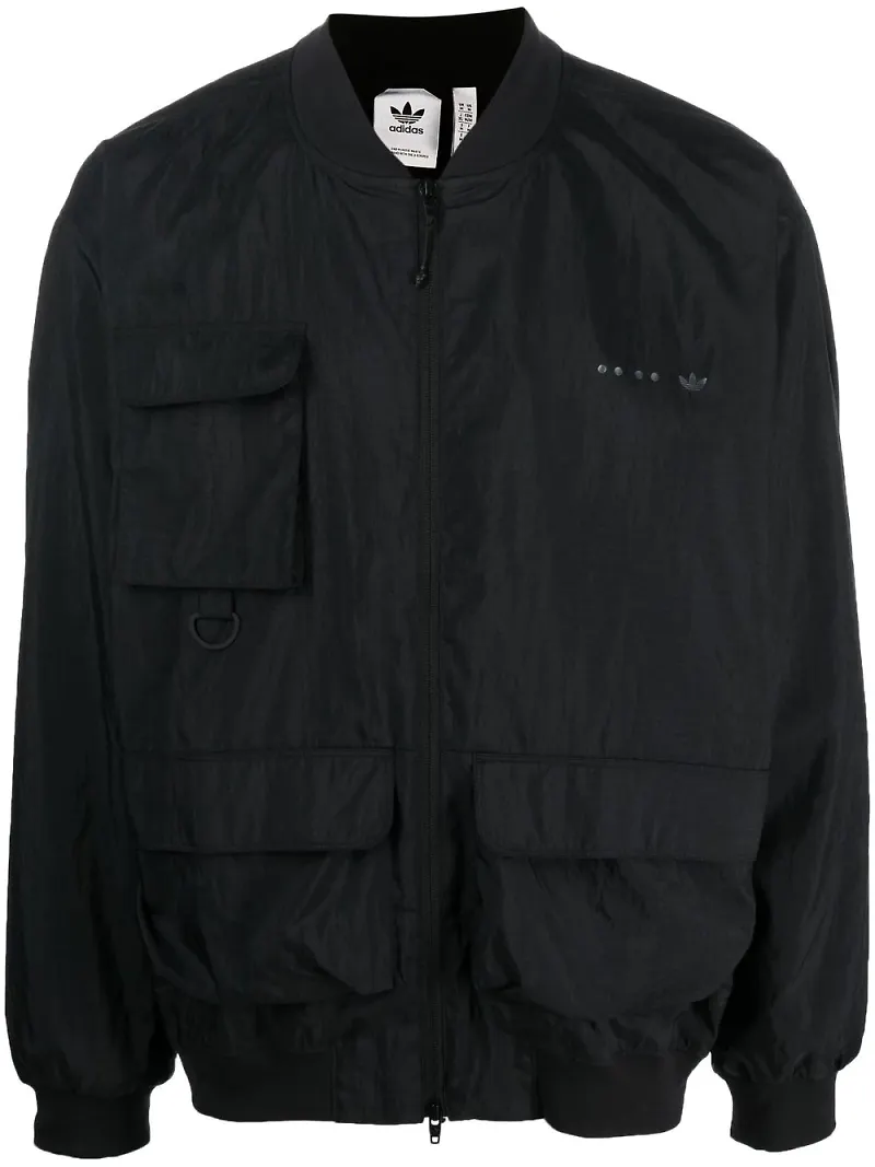adidas bomberjacka med logotyp - Svart