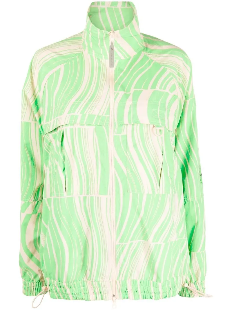 adidas by Stella McCartney bomberjacka med grafiskt tryck - Grön