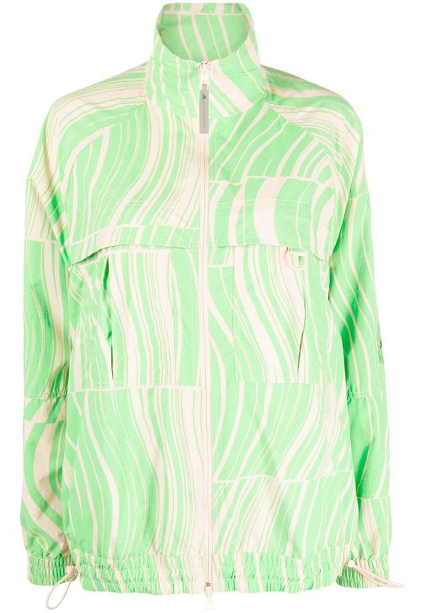 adidas by Stella McCartney bomberjacka med grafiskt tryck - Grön