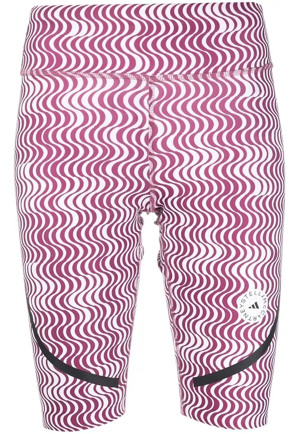 adidas by Stella McCartney cykelbyxor med virveltryck - Vit