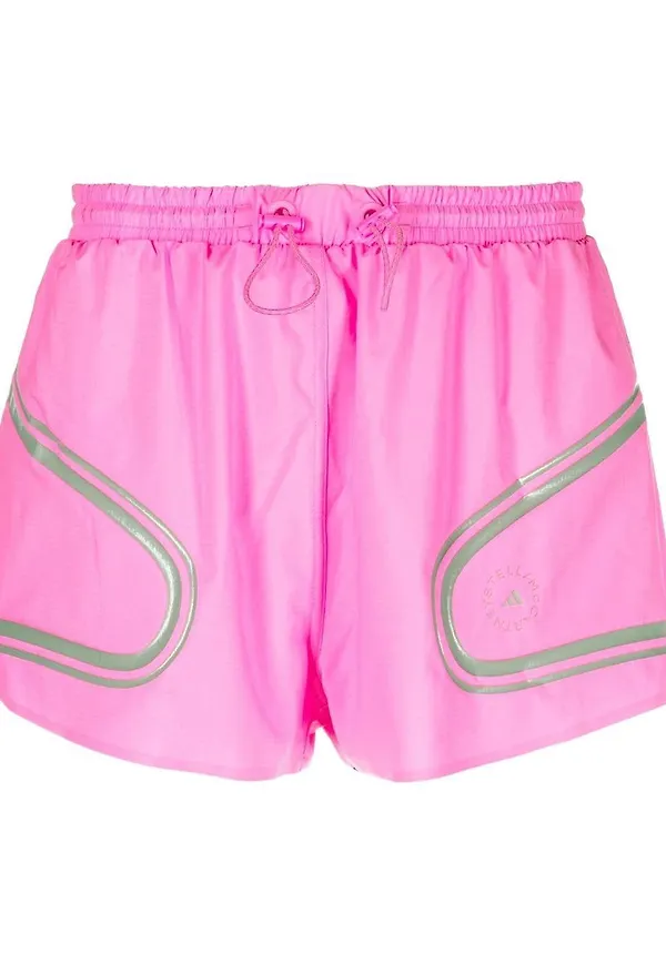 adidas by Stella McCartney elastiska shorts med logotyp - Rosa