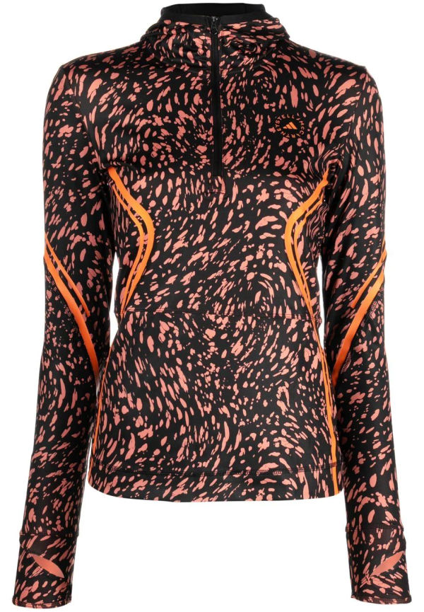 adidas by Stella McCartney hoodie med grafiskt tryck - Svart