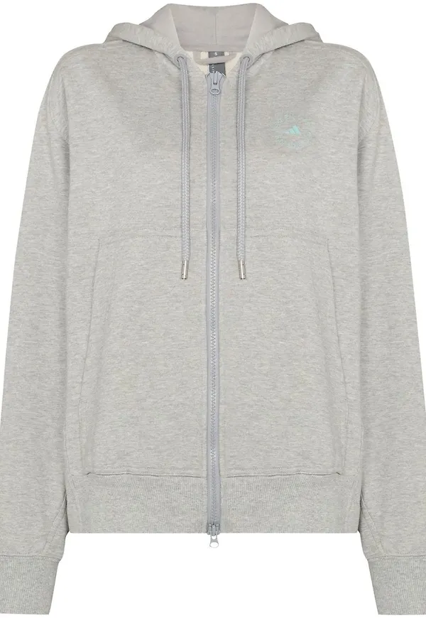 adidas by Stella McCartney hoodie med logotyp - Grå