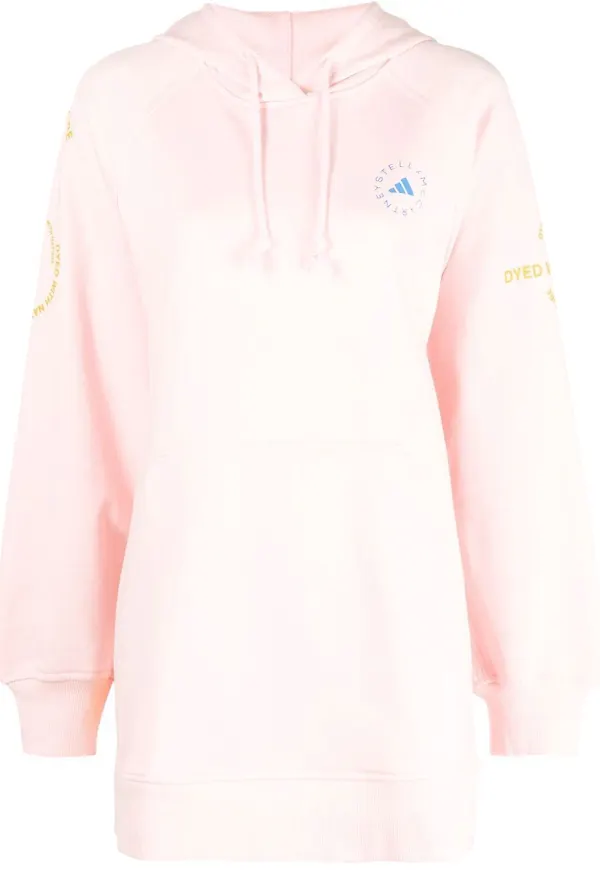 adidas by Stella McCartney hoodie med logotyp - Rosa