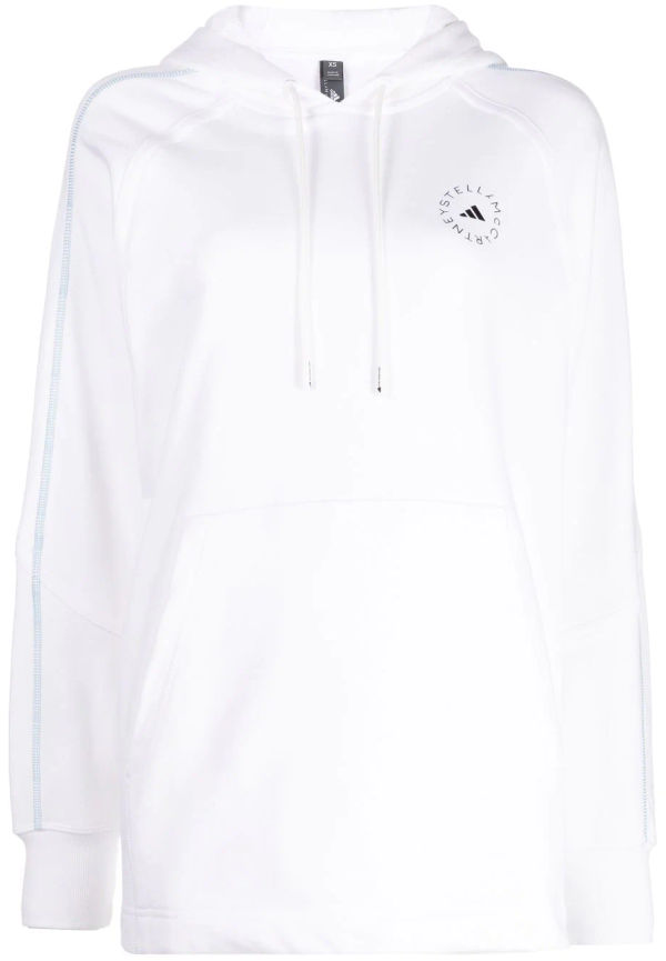 adidas by Stella McCartney hoodie med logotyp - Vit
