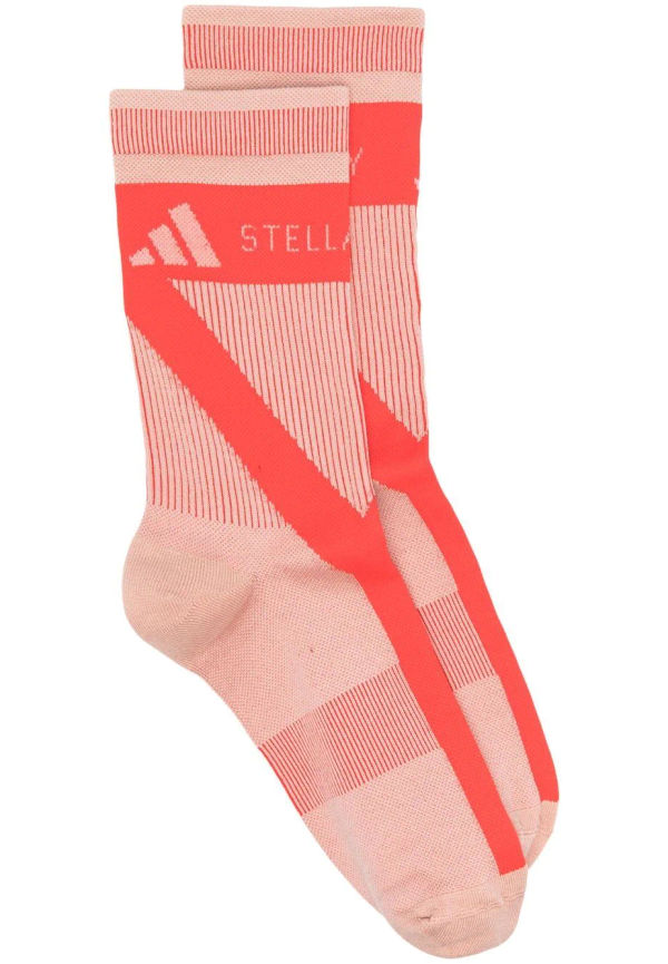 adidas by Stella McCartney intarsiastickade strumpor med logotyp - Röd