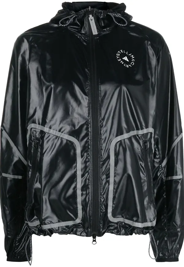adidas by Stella McCartney jacka med huva - Svart