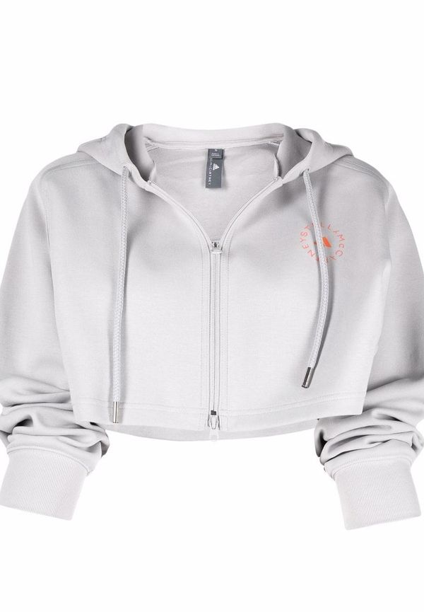 adidas by Stella McCartney kort hoodie - Grå