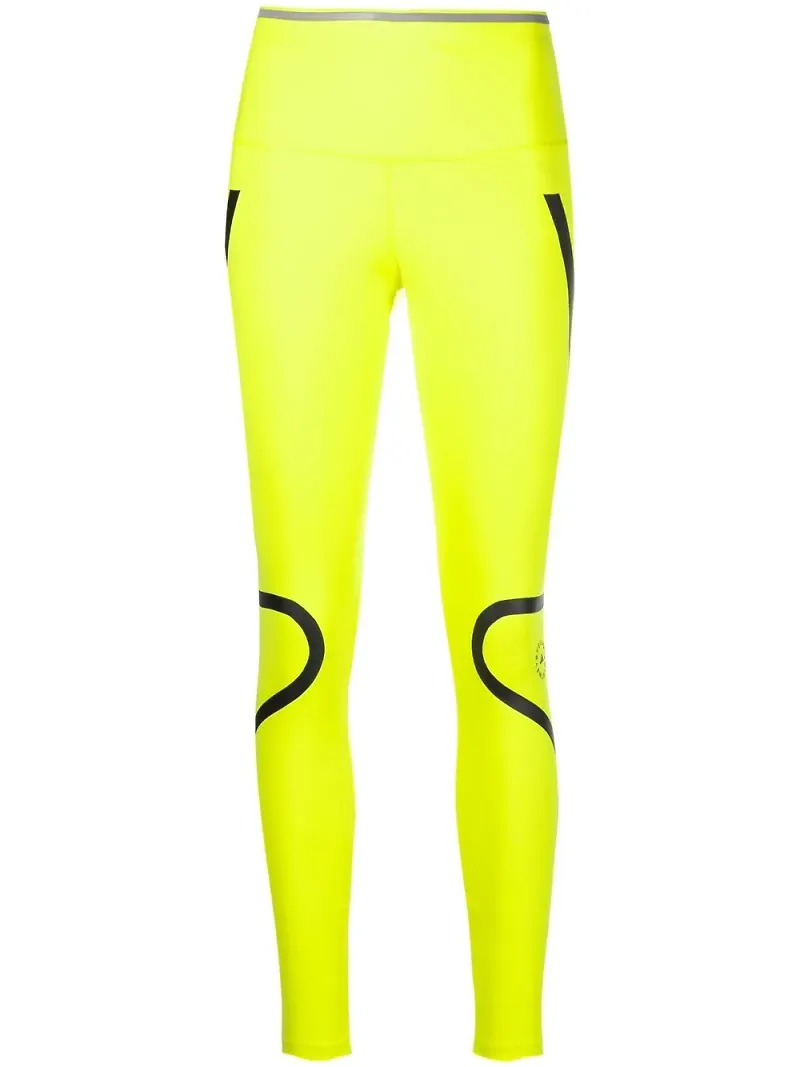 adidas by Stella McCartney leggings med kontrastrand - Gul