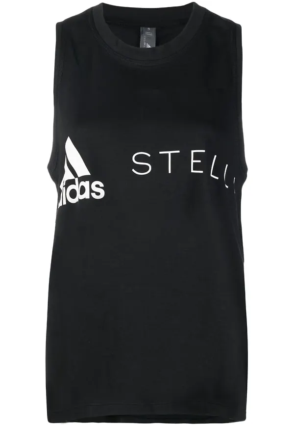 adidas by Stella McCartney linne med logotyp - Svart